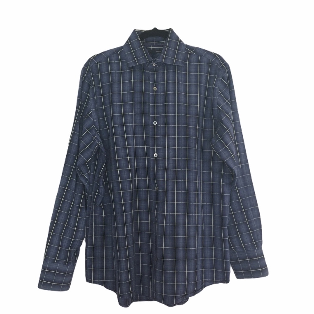 Banana Republic Blue Plaid Button Down Shirt. Sz.M